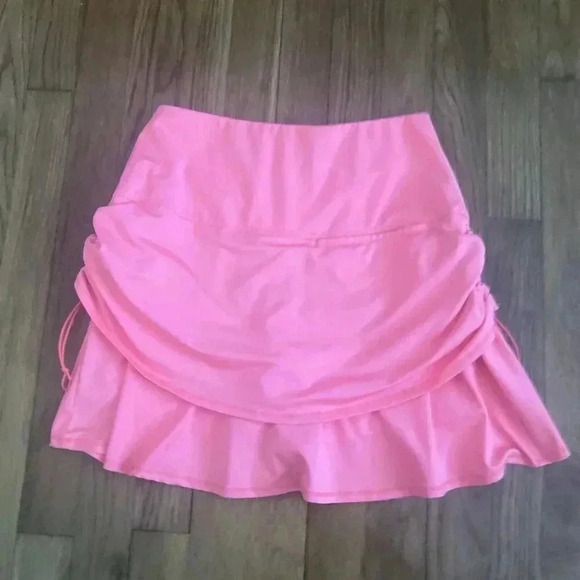 Lucky in Love Women's Coral Ruched Tennis Pickleball Skorts Size XS - Picture 5 of 6